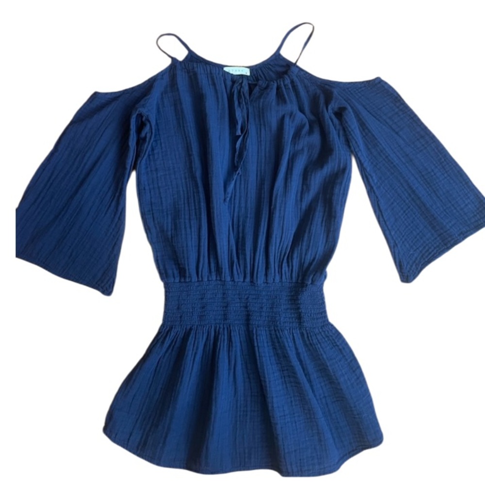 STARKx Navy Blue Gauzy mini dress Size: XS